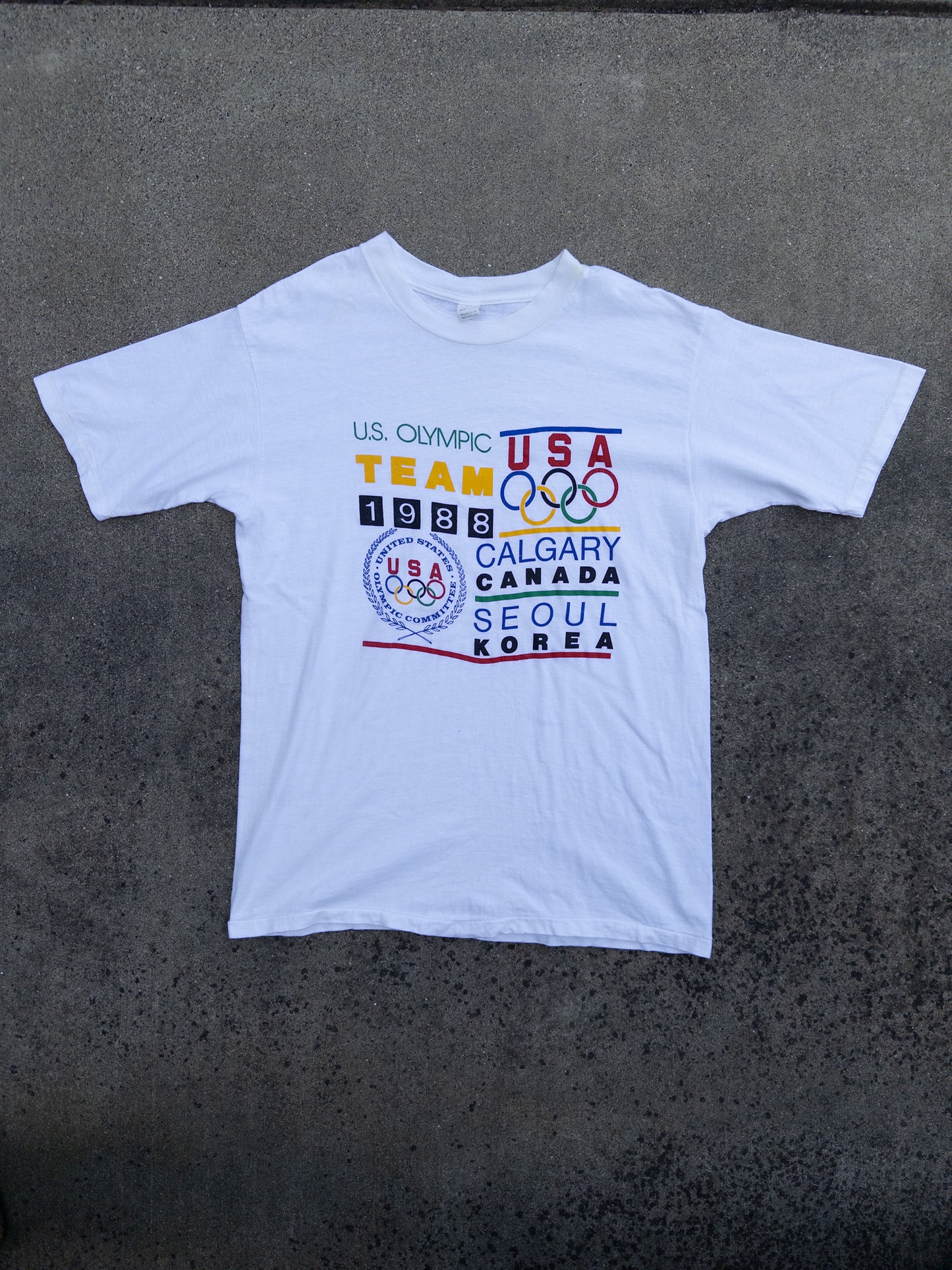 Vintage 1988 Olympic Seoul Korea Team USA T-Shirt
