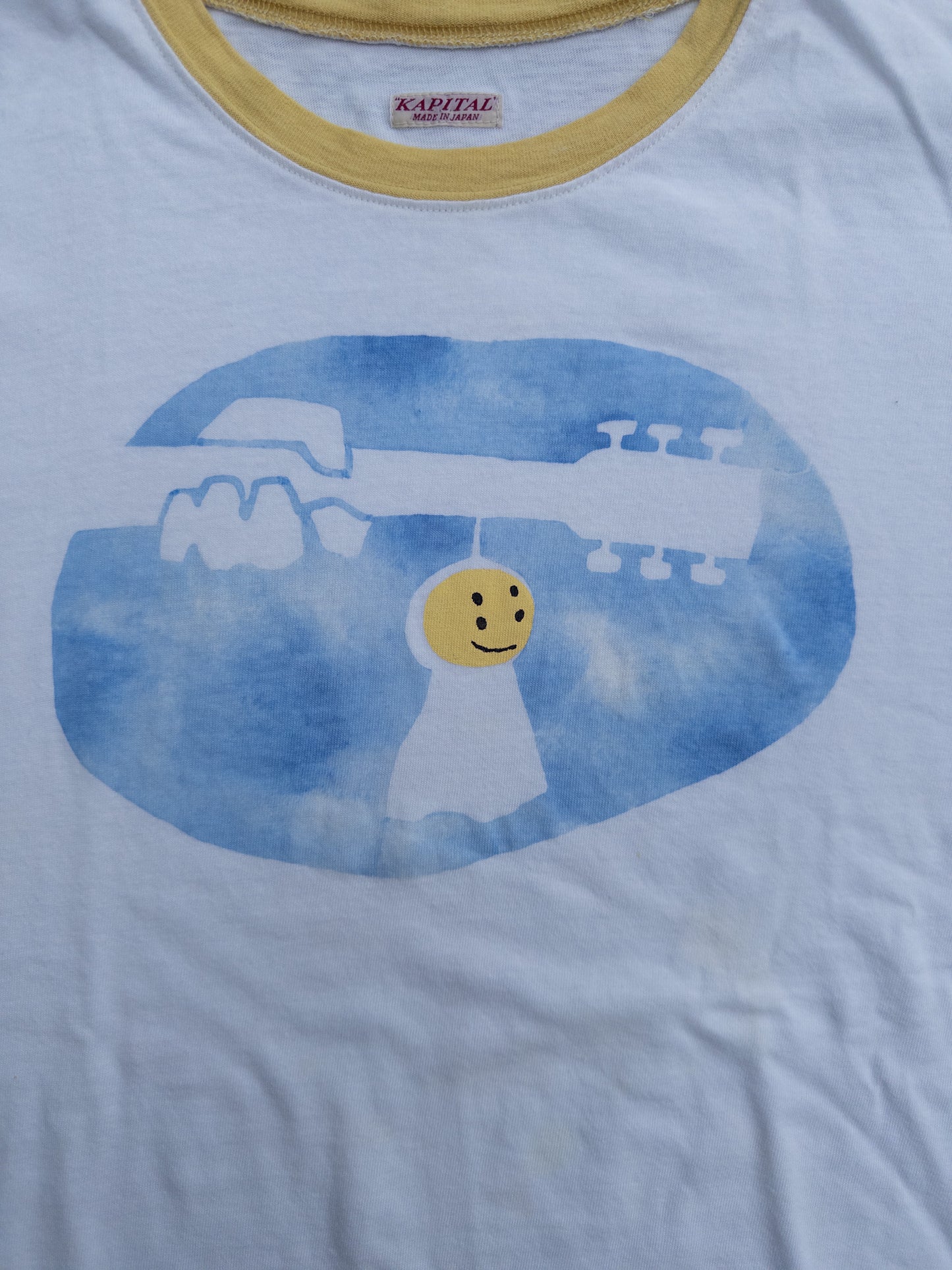 Kapital Smiley Face Ringer T-Shirt